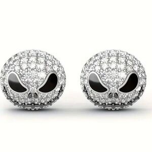 Jack Skellington Rhinestone Sparkle Stud Earrings